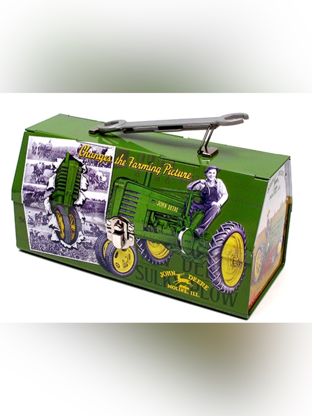 John Deere Green and Yellow Tractor mini Toolbox Lunch Carrier